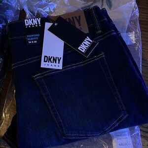 DKNY Men's Bedford Slim Fit Jeans in Dark Blue
